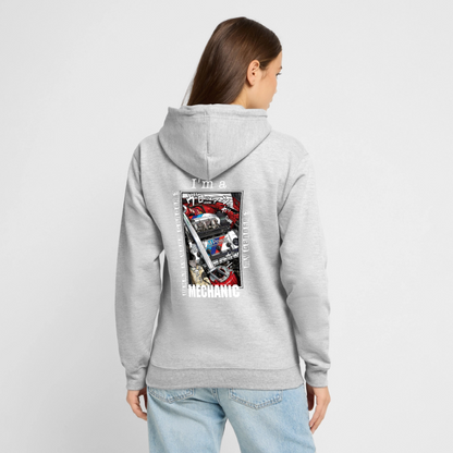 Sweat-shirt à capuche unisexe - Mechanic - gris clair chiné
