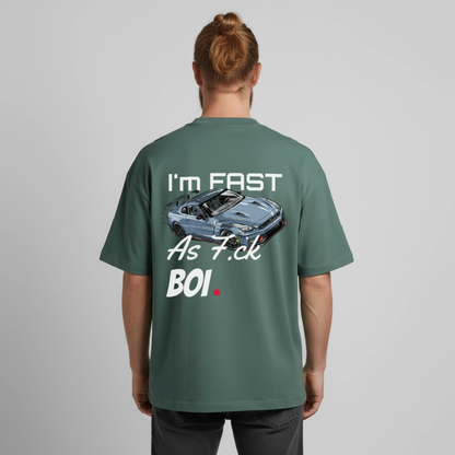 T-shirt unisexe épais coupe boxy Stanley/Stella - Fast AF - baie verte