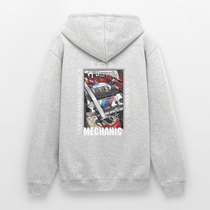 Sweat-shirt à capuche unisexe - Mechanic - gris clair chiné