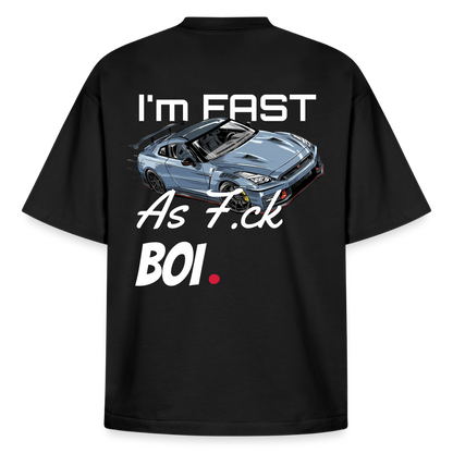 T-shirt unisexe épais coupe boxy Stanley/Stella - Fast AF - noir