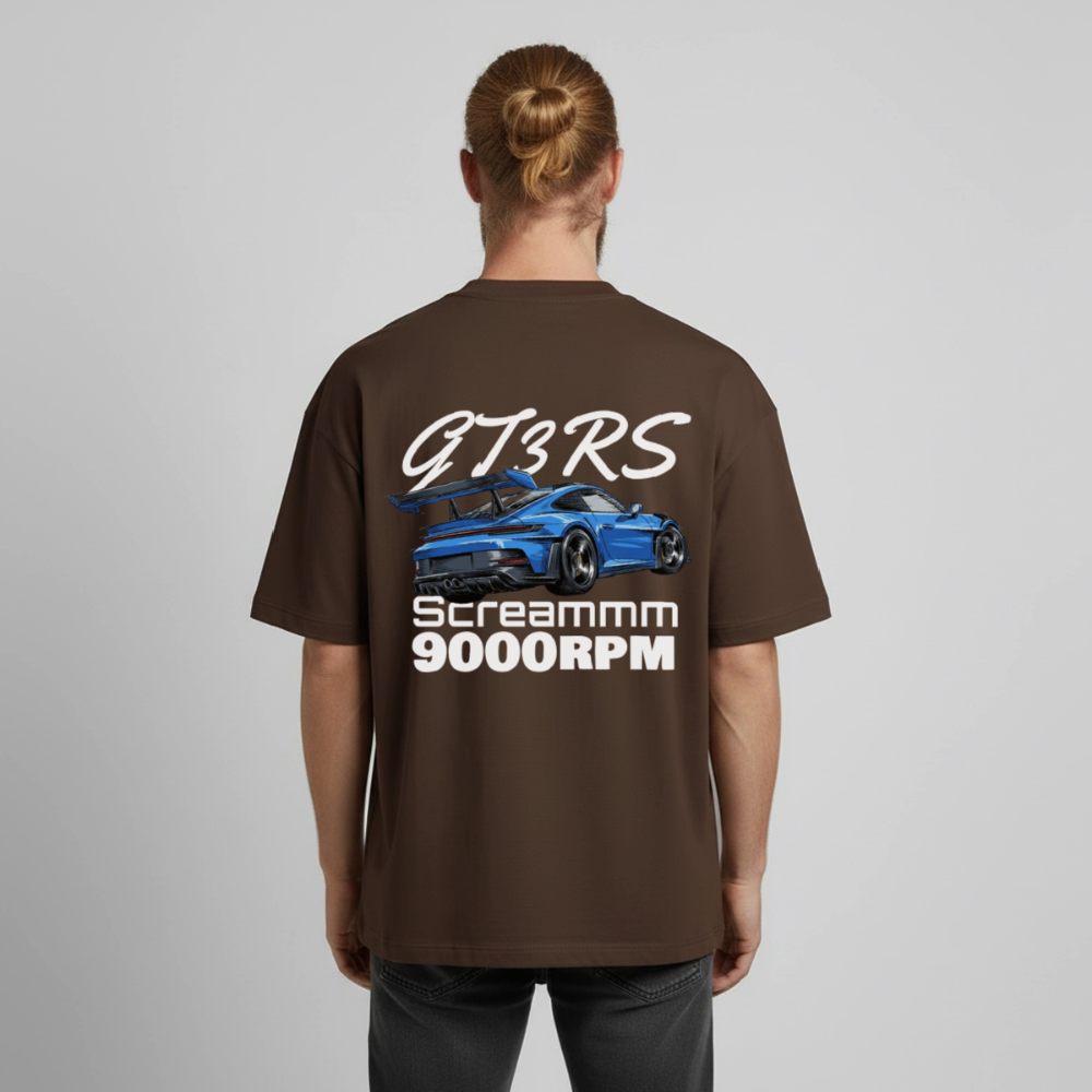 Le T-shirt boxy GT3RS Scream - MARRON - marron foncé