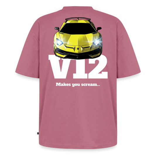 Le T-Shirt unisexe oversize - V12 - ROSE - mauve