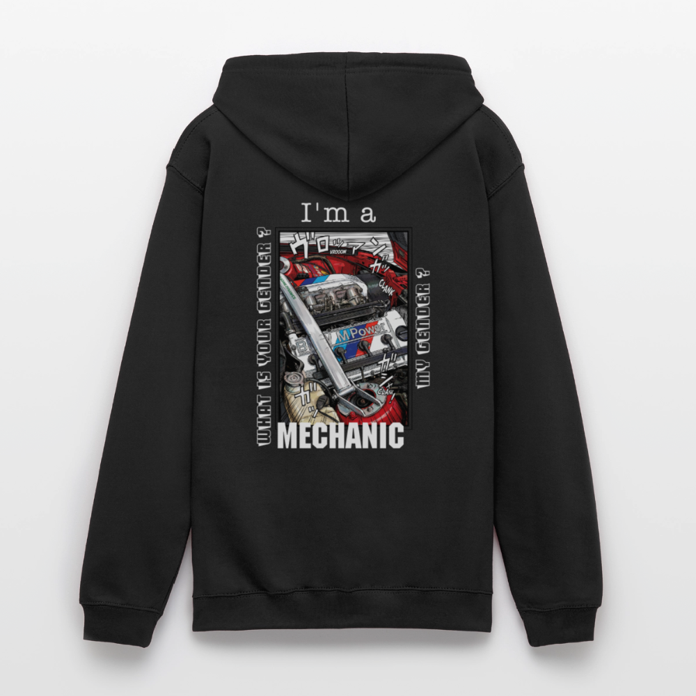 Sweat-shirt à capuche unisexe - Mechanic - noir