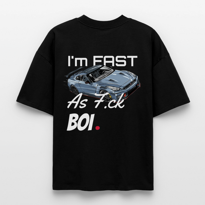 T-shirt unisexe épais coupe boxy Stanley/Stella - Fast AF - noir