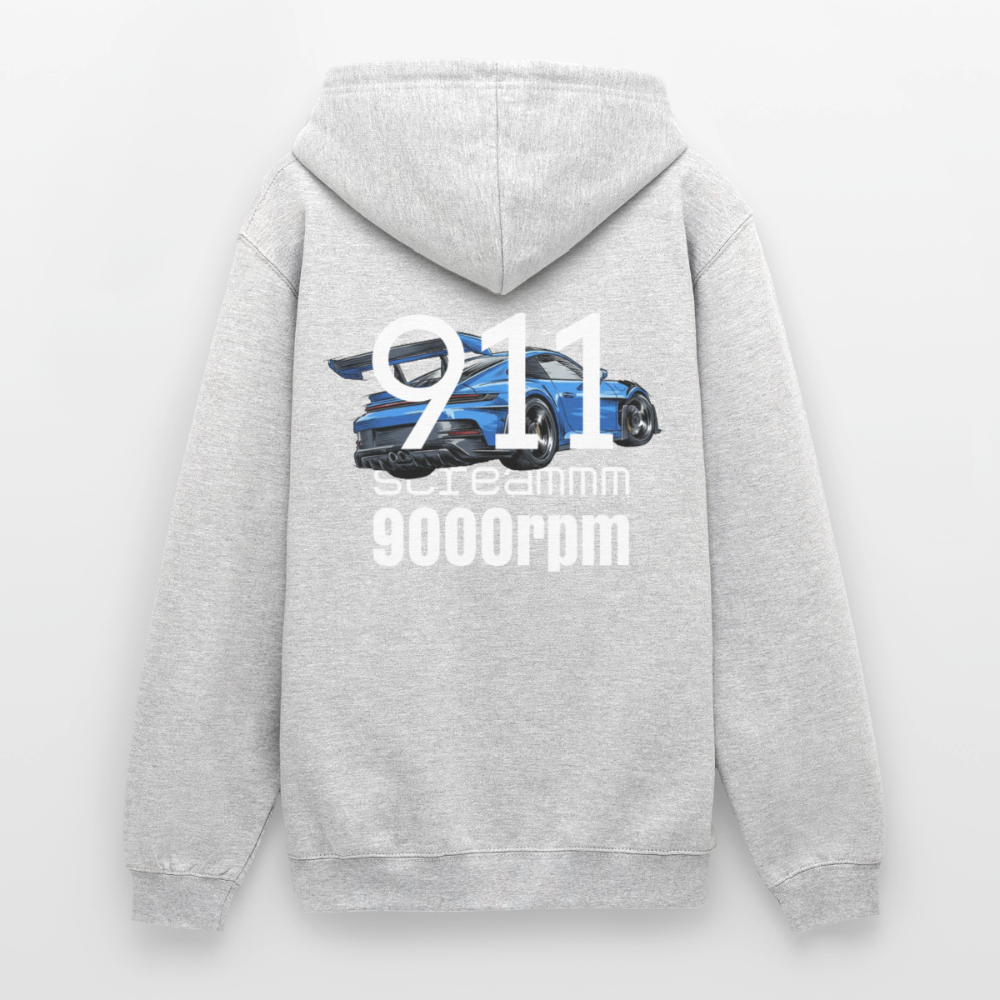 Sweat-shirt à capuche unisexe - 911 Scream - gris clair chiné