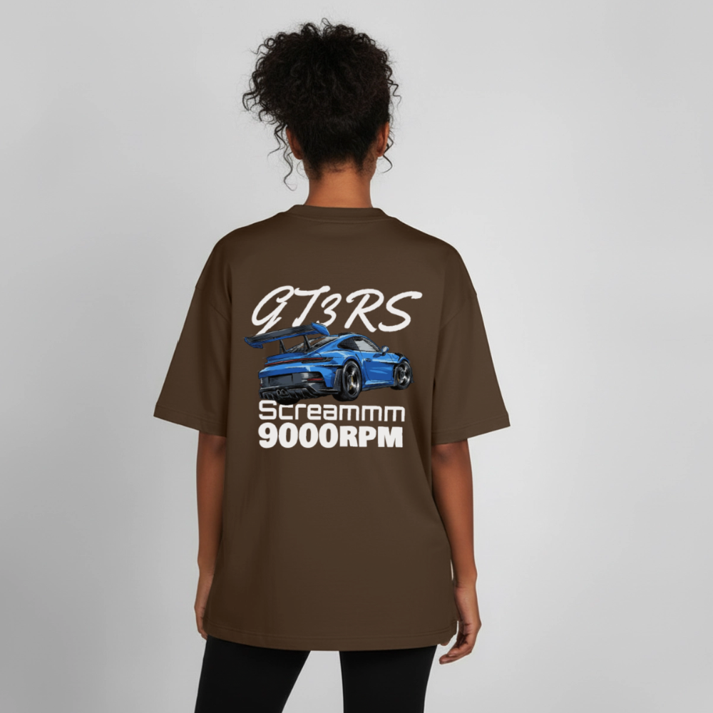 Le T-shirt boxy GT3RS Scream - MARRON - marron foncé