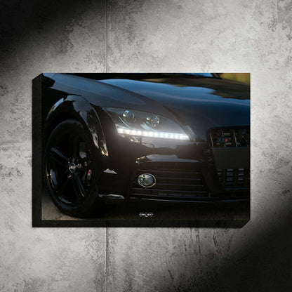 Poster NÉON Audi TTS noir (LED blanche) - Fan Edition