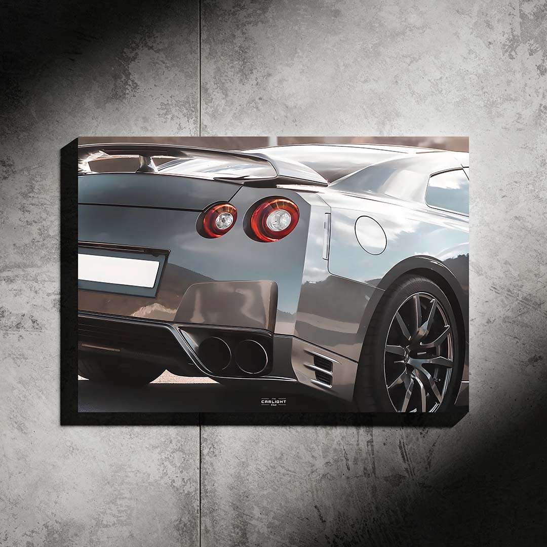 Poster NÉON Nissan GTR R35 (LED rouge) - Fan Édition