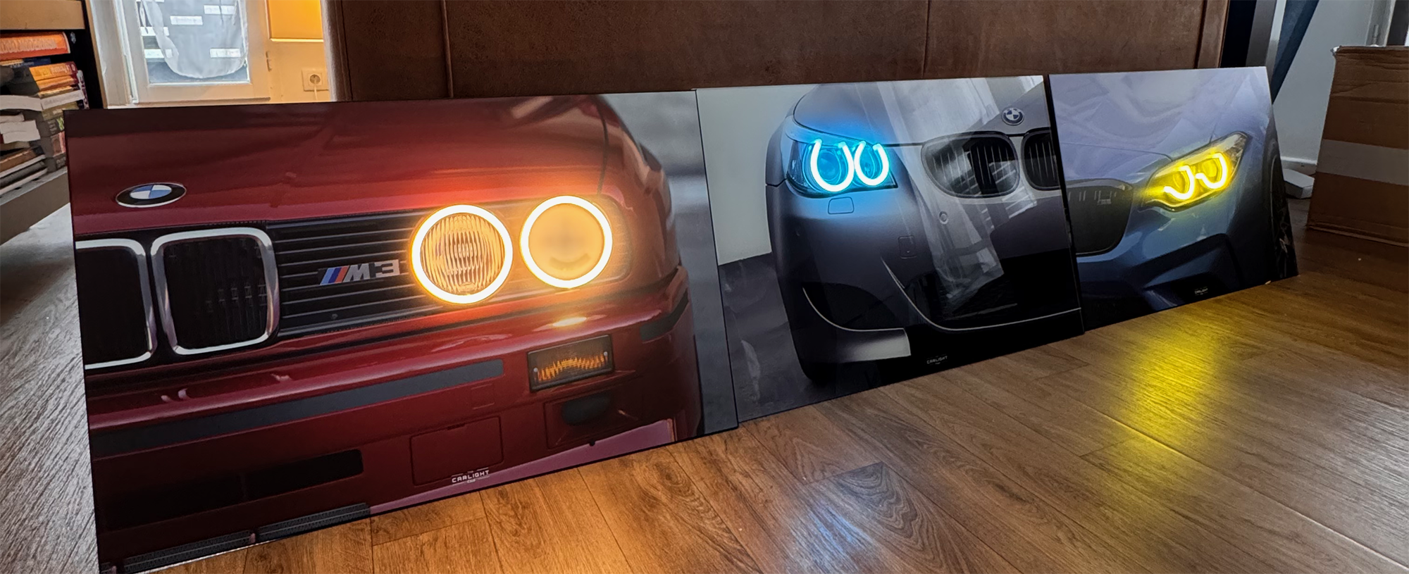 poster n°1 neon led voiture auto-moto metal et plexiglass