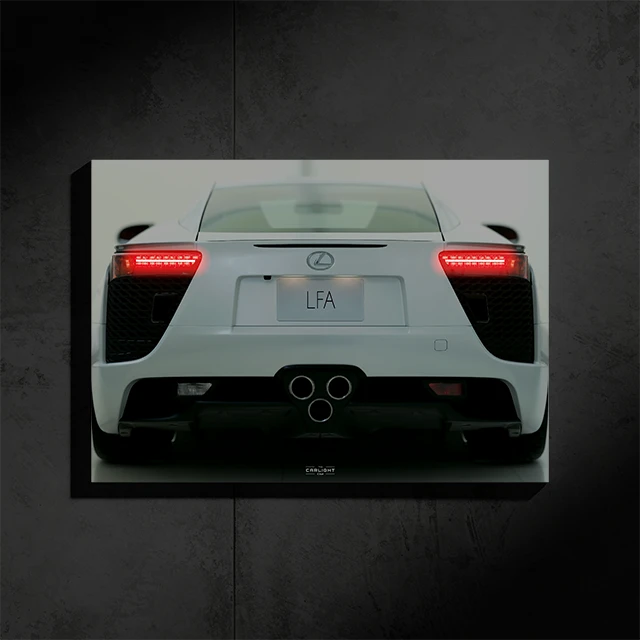 Poster NÉON Lexus LFA wide (LED rouge)