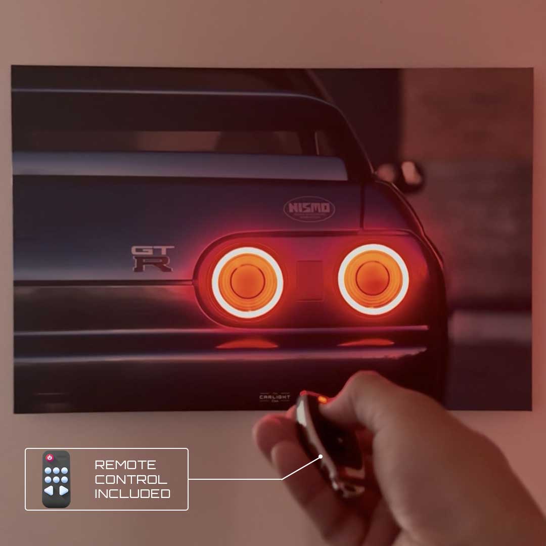 Lamborghini Aventador SVJ NEON Poster (Red LED) - Fan Edition