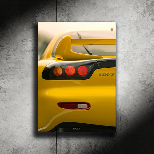 Poster NÉON Mazda RX-7 Type R (LED rouge)