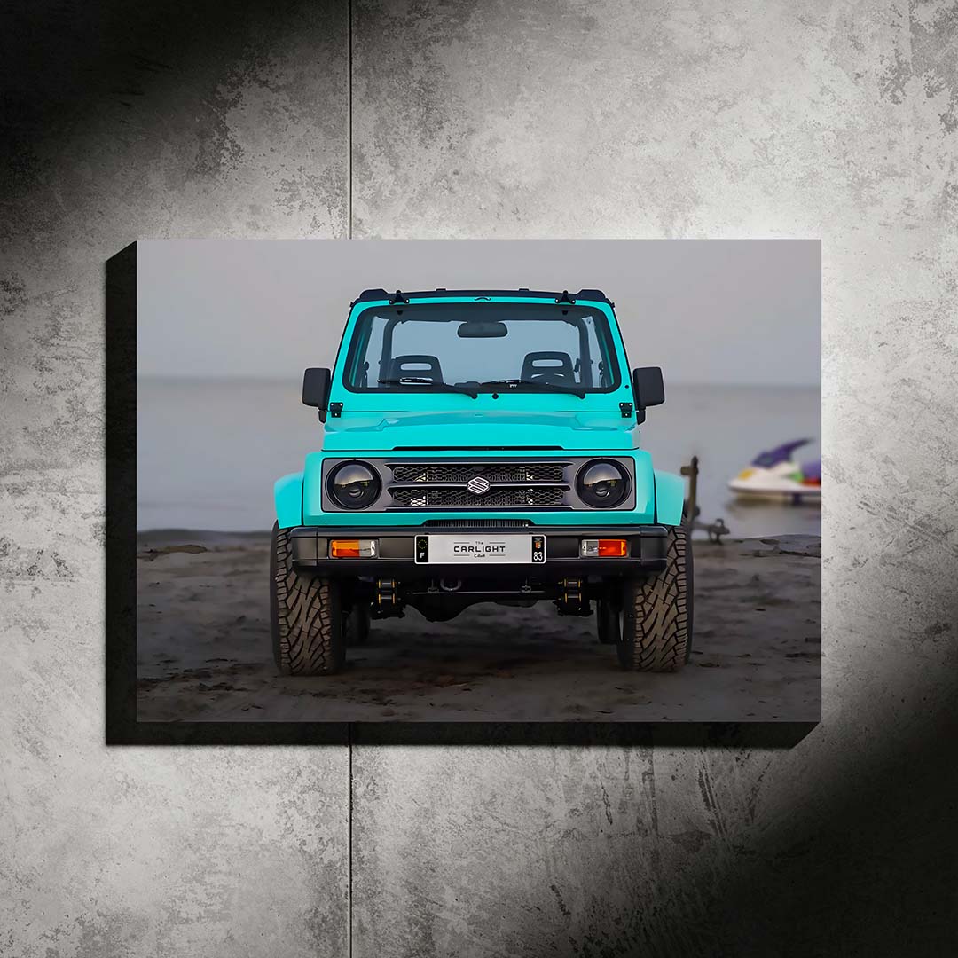 Poster NÉON Suzuki Samurai (LED blanc chaud) - Fan Edition