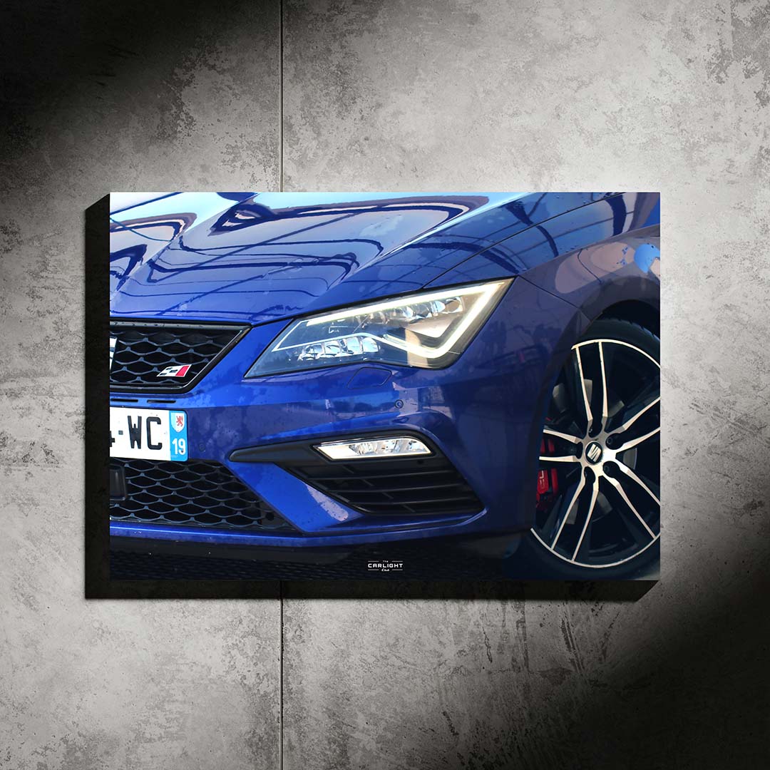 Poster NÉON Seat Leon Cupra (LED blanche) - Fan Edition