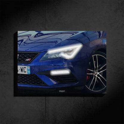 Poster NÉON Seat Leon Cupra (LED blanche) - Fan Edition