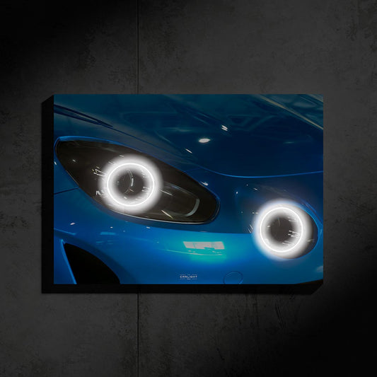 poster métallique audi r8 gt3 avec néon led