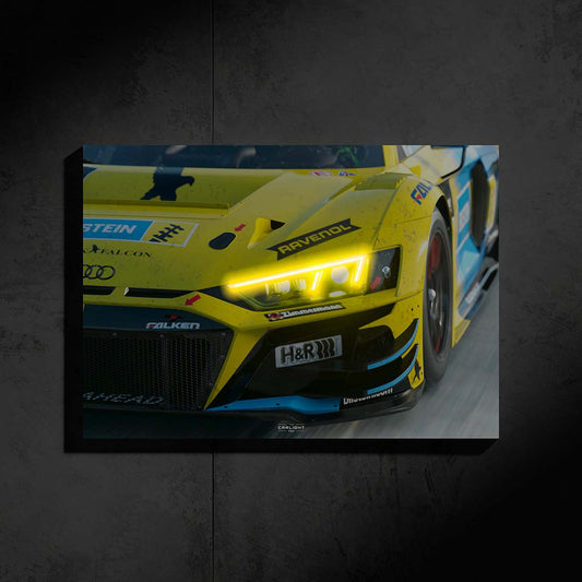 poster métallique Audi r8 gt3 Evo avec néon led