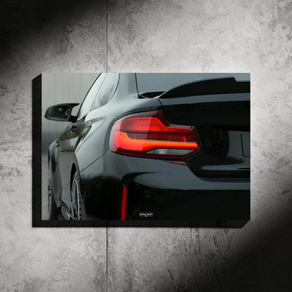 poster métallique bmw m2 comp f87 avec néon led