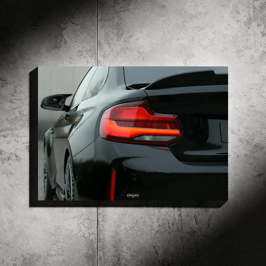 poster métallique bmw m2 comp f87 avec néon led