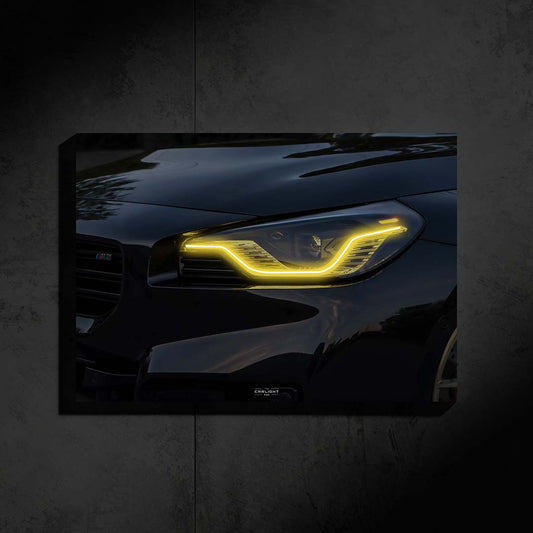 poster métallique bmw m2 g87 avec néon led