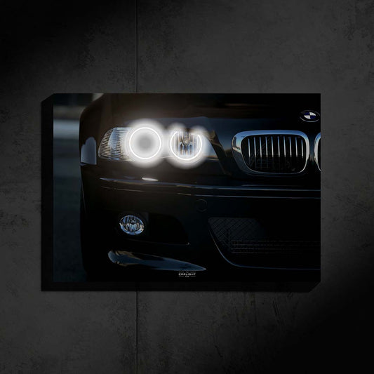 poster métallique bmw m3 e36 avec néon led