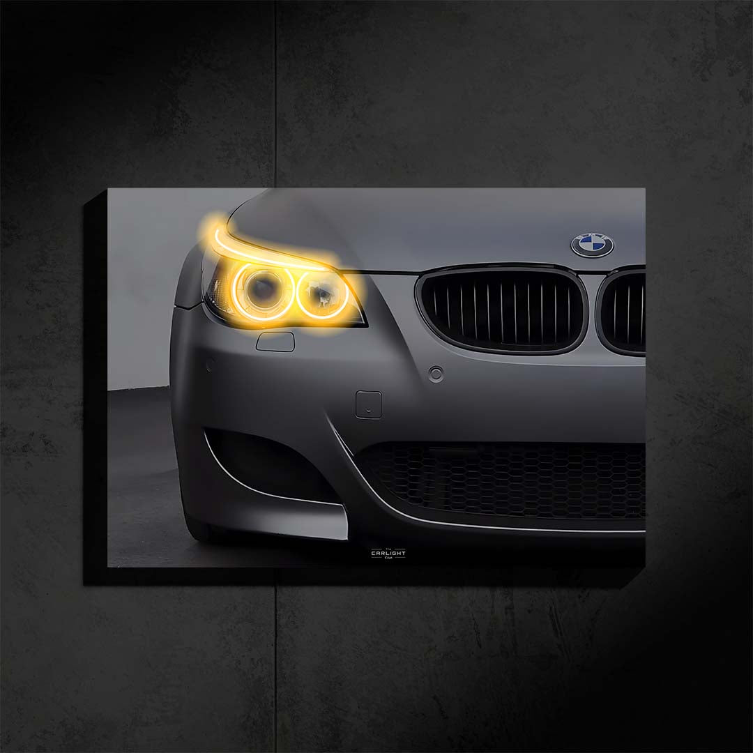 poster métallique BMW M5 E60 avec néon led