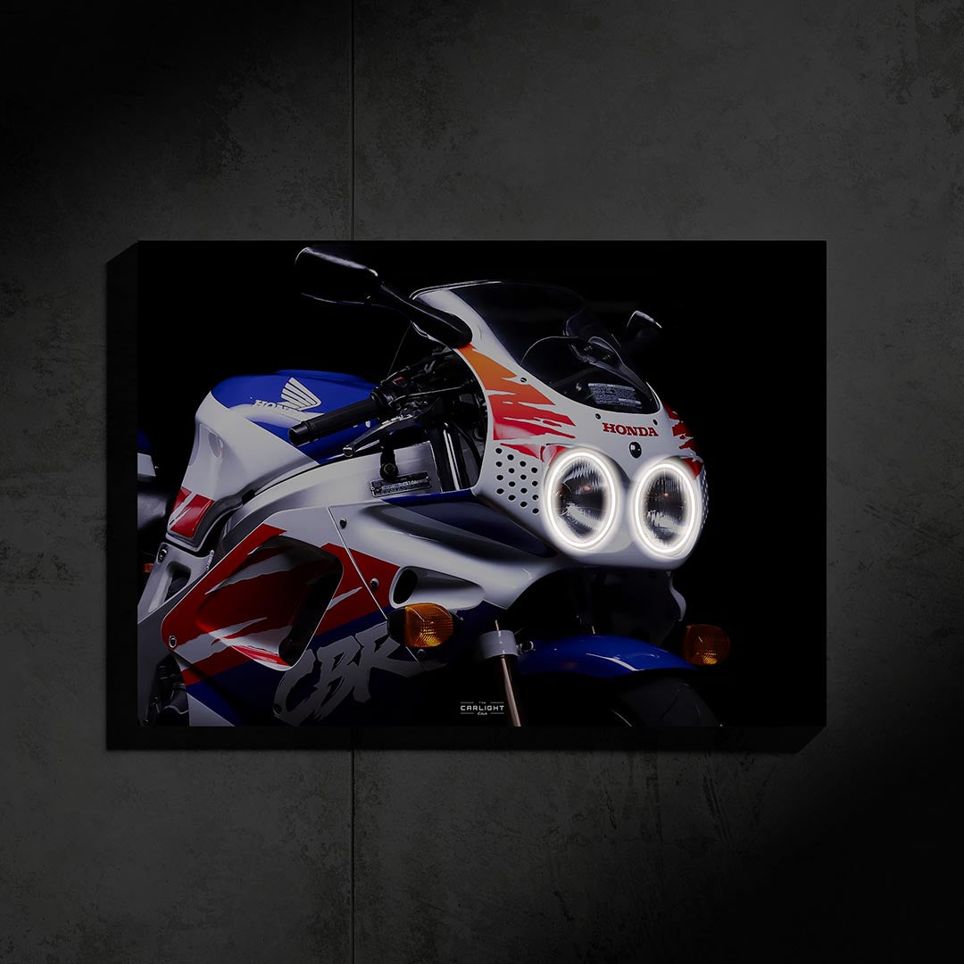 poster métallique honda cbr 900 fireblade rr avec néon led