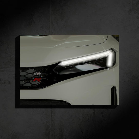 poster métallique honda civic type r fl5 avec néon led