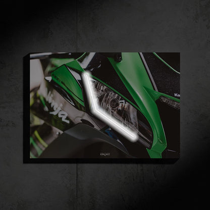 poster métallique kawasaki zx10r avec néon led