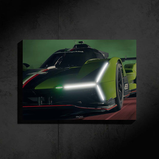 poster métallique Lamborghini sc63 avec néon led