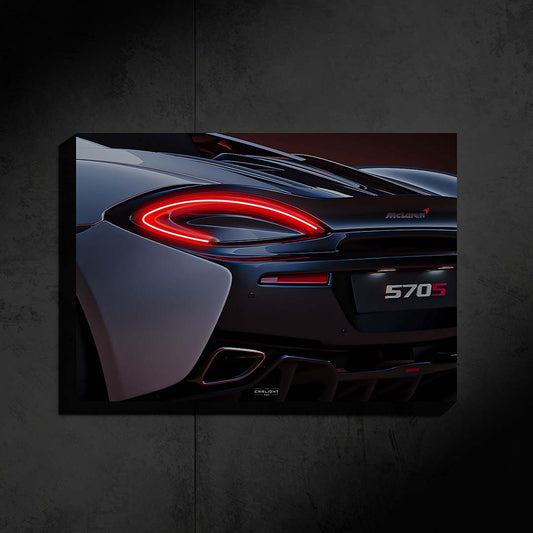poster métallique McLaren 570s avec néon led