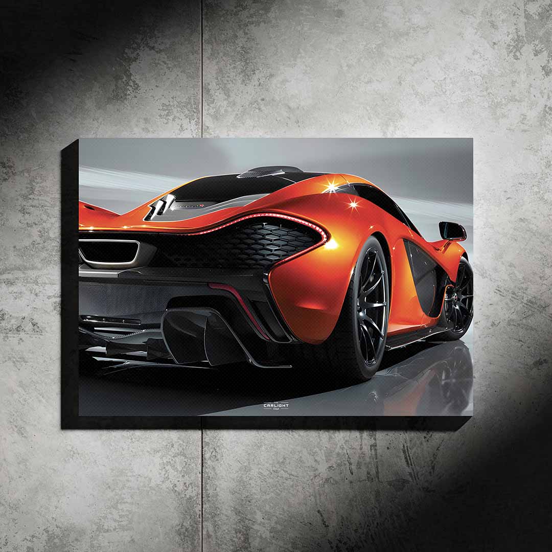 poster métallique mclaren p1 avec néon led