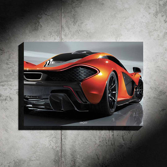 poster métallique mclaren p1 avec néon led