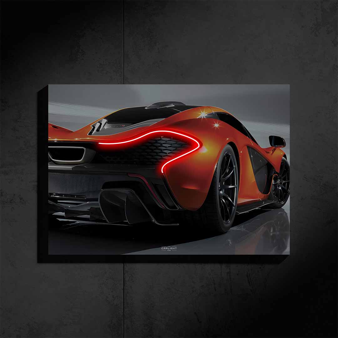 poster métallique mclaren p1 avec néon led