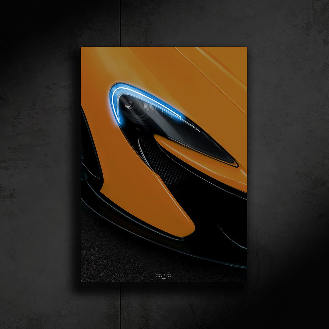 poster métallique mclaren p1 avec néon led