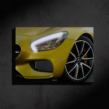 Poster NÉON Mercedes AMG GT (LED blanche) - Première Edition