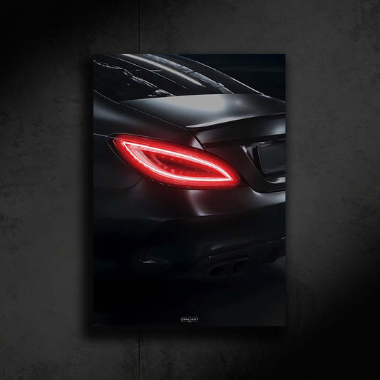 poster métallique mercedes cls amg 63 avec néon led