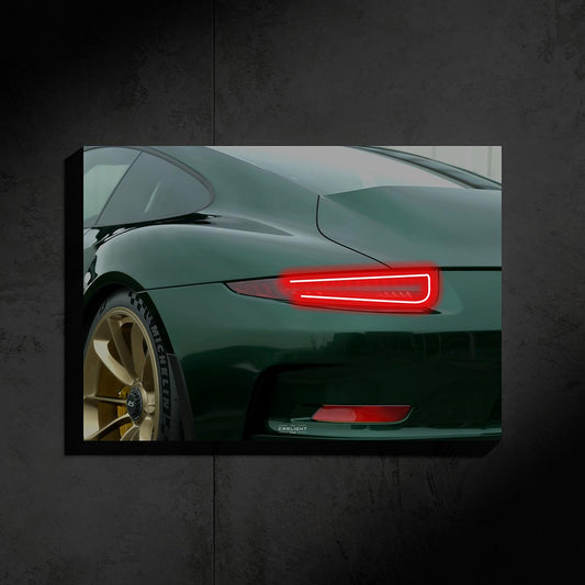 poster métallique porsche 911 GT3 RS avec néon led