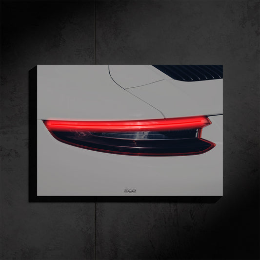 poster métallique porsche 911 avec néon led