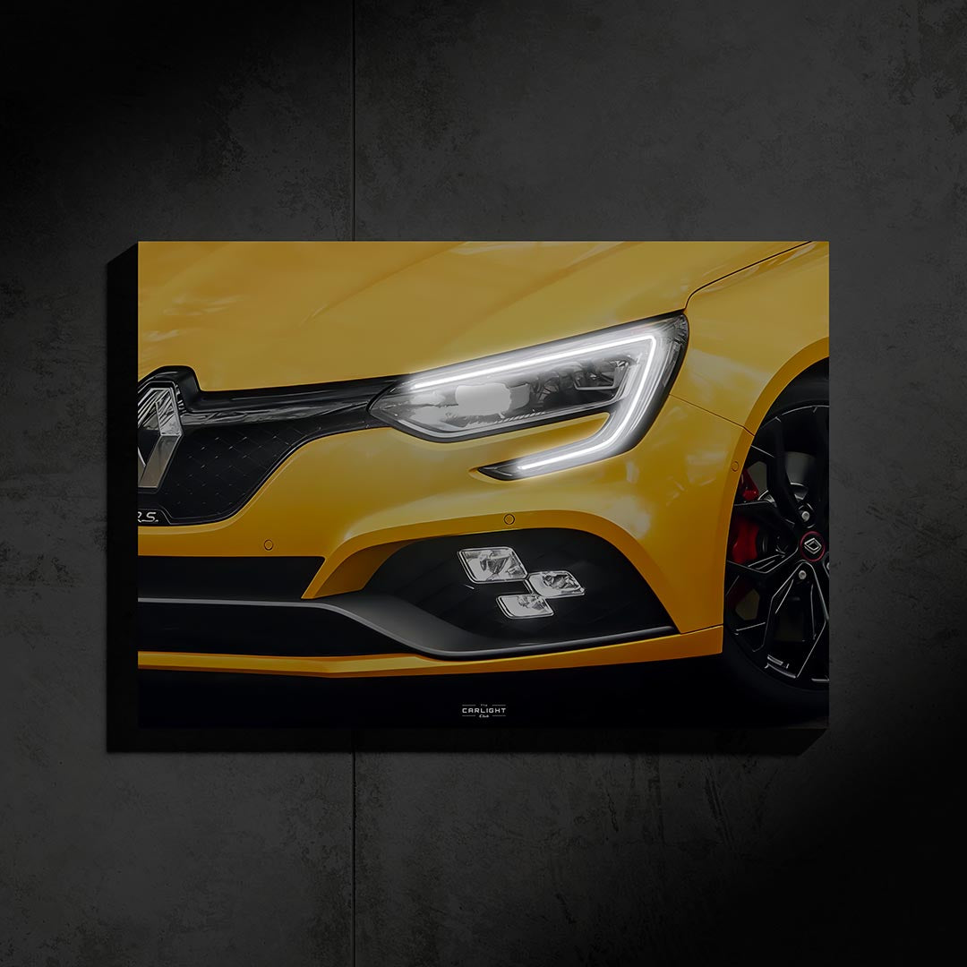 poster métallique renault megane 4 rs avec néon led