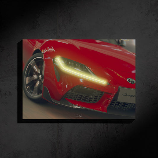 poster métallique toyota supra avec néon led