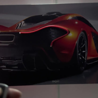 Lamborghini Aventador SVJ NEON Poster (Red LED) - Fan Edition